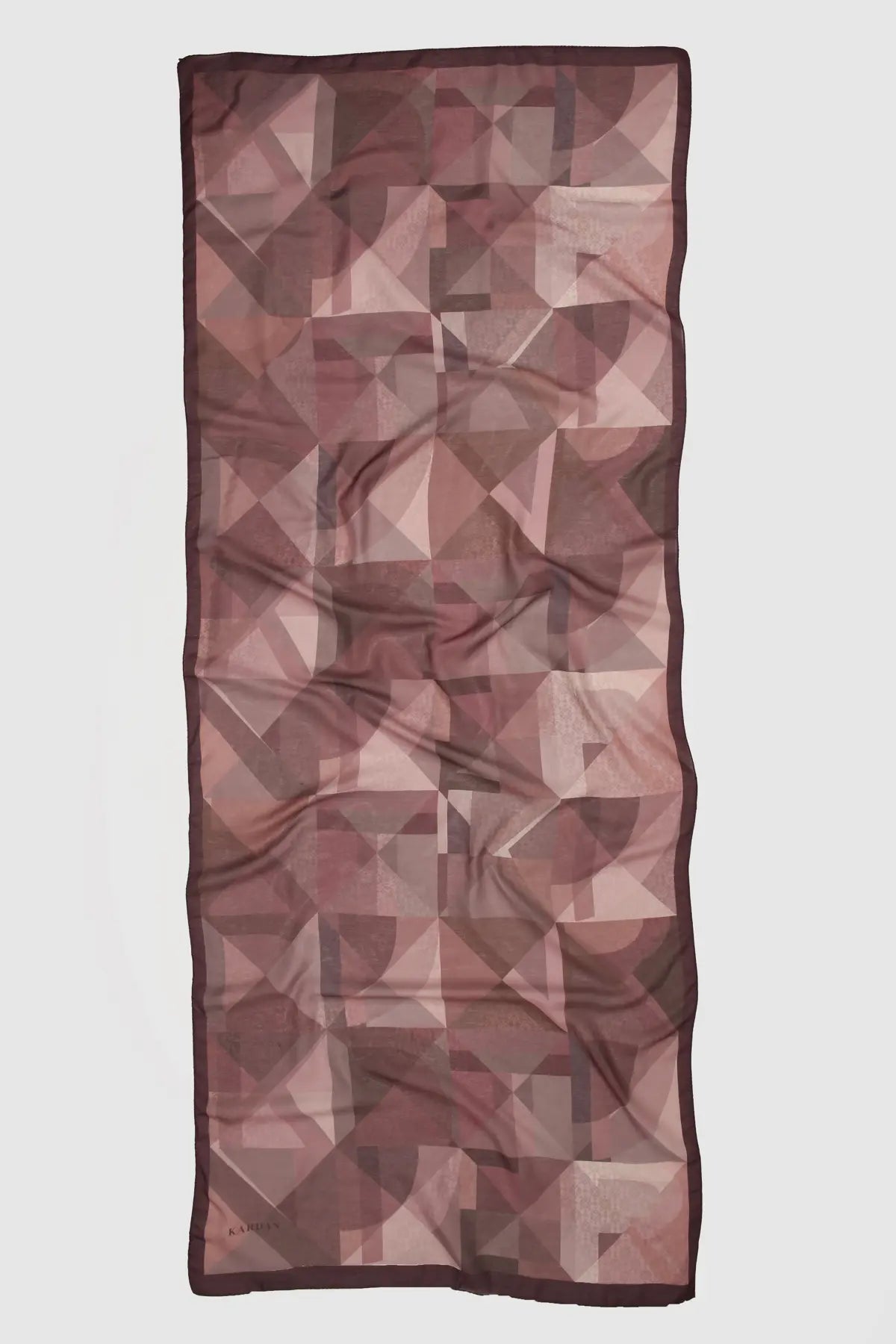 Astrid Desen Şal - Bordo - Görsel 5