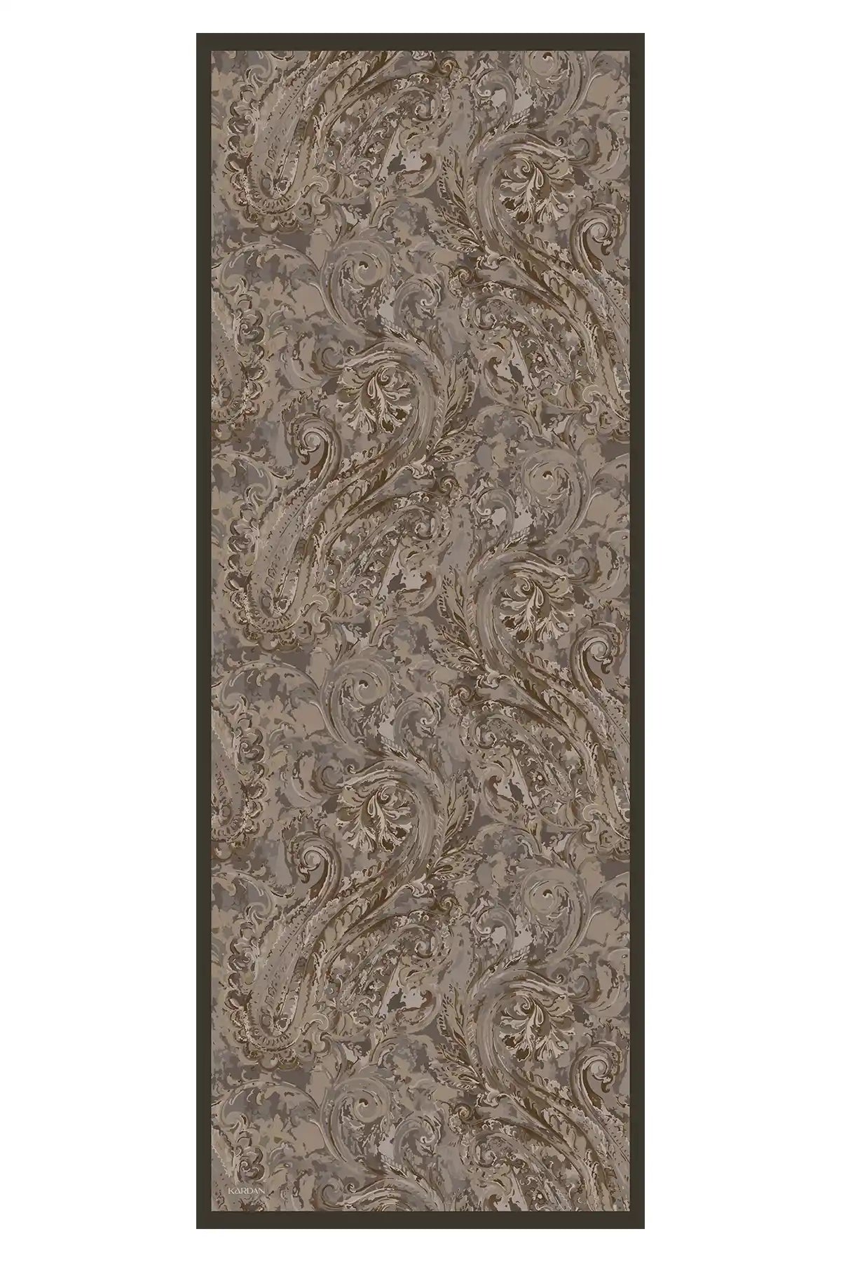 Botanik Desenli Taş Beji Şal - Görsel 4