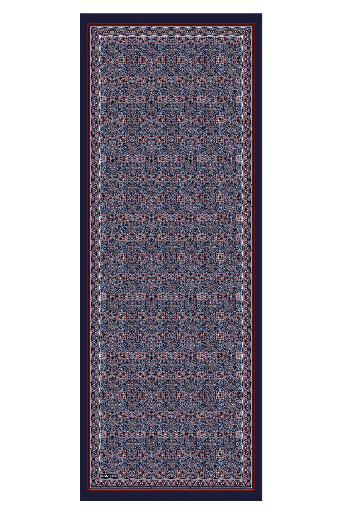 Motif Desenli Mavi Şal - Görsel 5